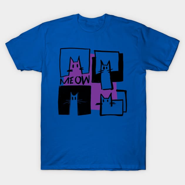 geometric cats T-Shirt by Handan